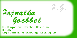 hajnalka goebbel business card